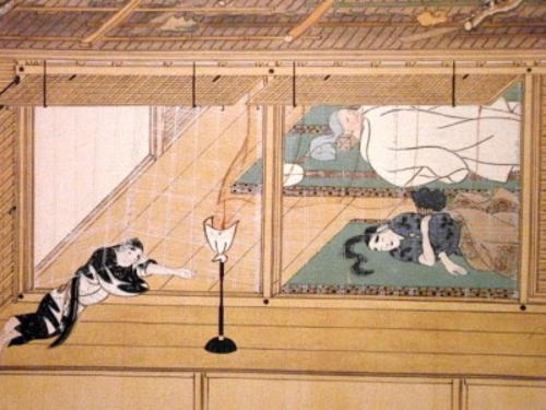 鎌倉時代の上流階級の寝室
