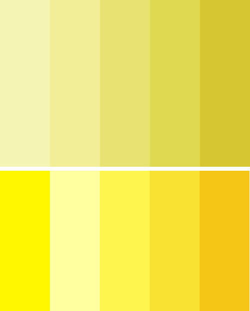 黄色のカラースケール