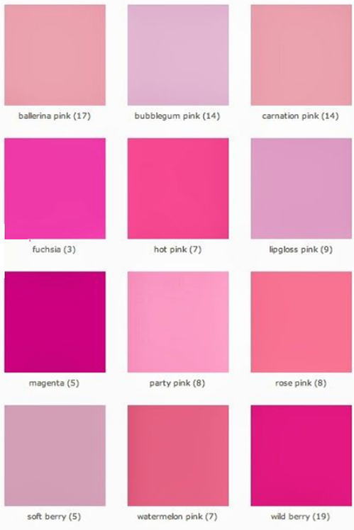 ピンク系統の色