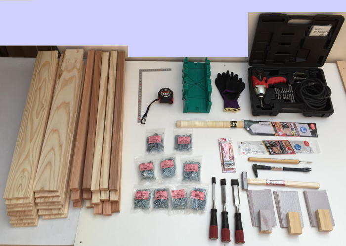木工DIY用の工具一式